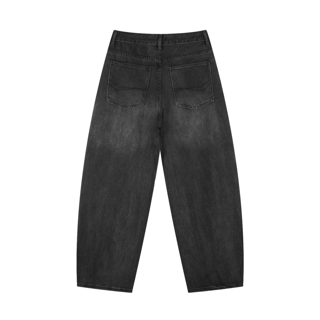 Men's Sunfade Vintage Wash Barrel Leg Jeans - Back