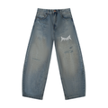 Men's Distressed Barrel Leg Jeans - Front